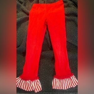 Rare Editions Vibrant Red Kids Leggings